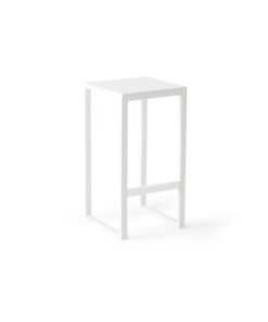 Belvedere Bar Stool in White Aluminum