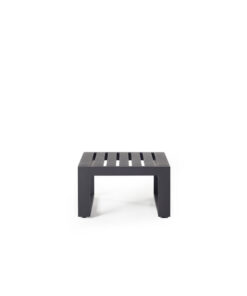 Belvedere Side Table in Charcoal Aluminum