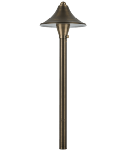 PLB09 Brass LED Cone Lamp Ready Low Voltage Pathway Outdoor Landscape Lighting Fixture