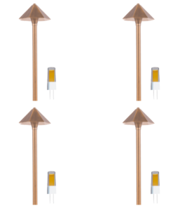 PLB11 4x/8x/12x Package Brass LED Low Voltage Pathway Outdoor Lighting Landscape Fixture 5W 3000K Bulb