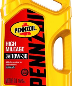 Pennzoil High Mileage Conventional 10W-30 Motor Oil for Vehicles Over 75K Miles (5-Quart, Case of 3)