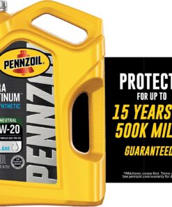 Pennzoil Ultra Platinum Full Synthetic 0W-20 Motor Oil (5-Quart, Case of 3)
