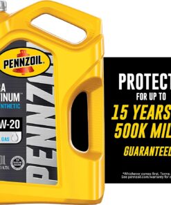 Pennzoil Ultra Platinum Full Synthetic 5W-20 Motor Oil (5 Quart, Case of 3)
