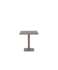 Belvedere Square Bistro Table in Quartz Grey Aluminum