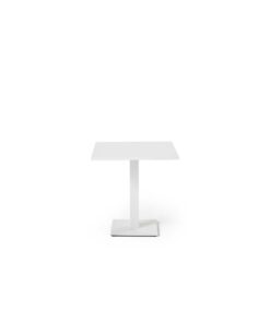 Belvedere Square Bistro Table in White Aluminum