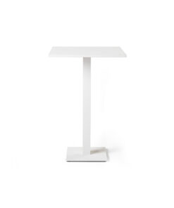 Belvedere Bar Table in Textured White Aluminum