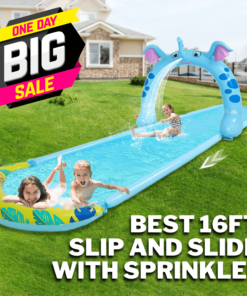 Best 16ft Inflatable Water Slip And Slide With Elephant Sprinkler