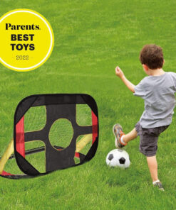 Best 2-In-1 Kids Pop Up Football Soccer Goal Net With Portable Bag