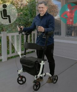 BEST 2023 Combo Standing Upright Rollator Walker With Seat