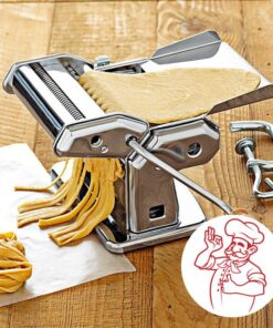 BEST 2023 Heavy Duty Manual Pasta Maker Stainless Steel Machine