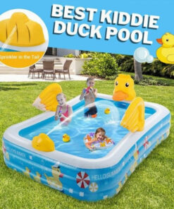 Best 2023 Inflatable Kiddie Swimming Pool With Duck Sprinkler