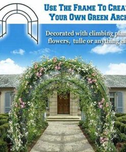 Benefit-USA Multi-Size Large Garden Support Arch Frame Climbing Plant Arch Arbor for Flowers/Fruits/Vegetables